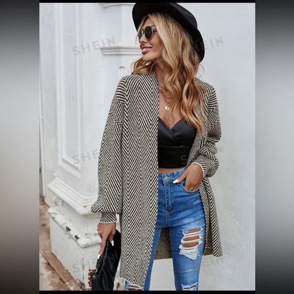 Open front chevron cardigan - Picture 1 of 5